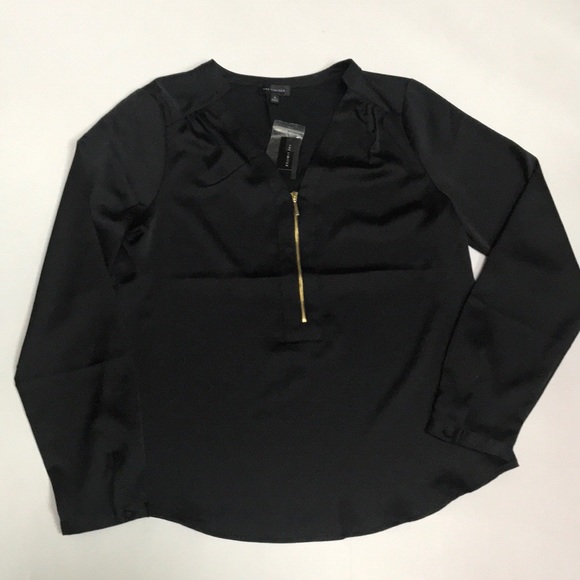 The Limited Tops - NWT The Limited Silky Zip Up Blouse